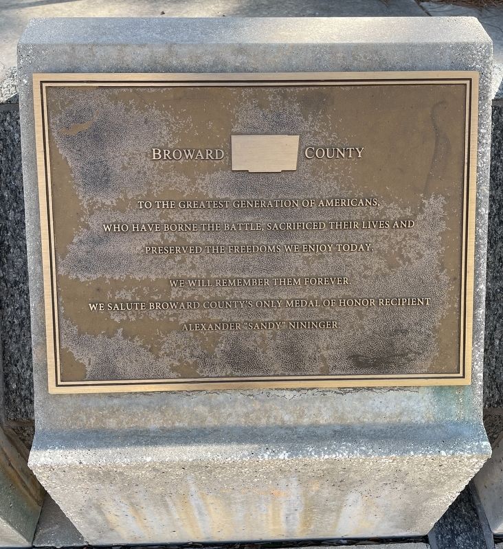 Broward County Marker. Click for full size. Broward County Marker image. Click for full size.