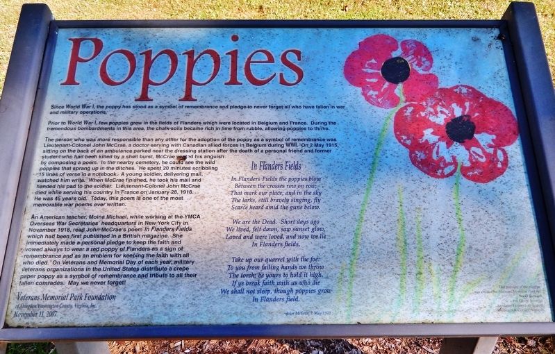 Poppies Marker image. Click for full size.