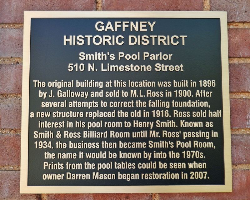 Smith's Pool Parlor Marker. Click for full size. Smith's Pool Parlor Marker image. Click for full size.