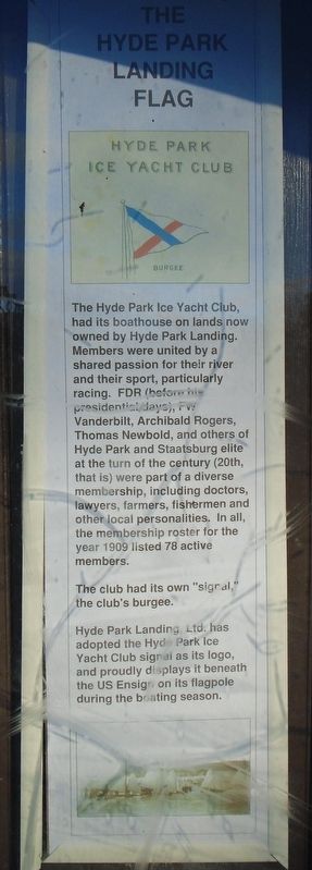 The Hyde Park Landing Flag Marker image. Click for full size.