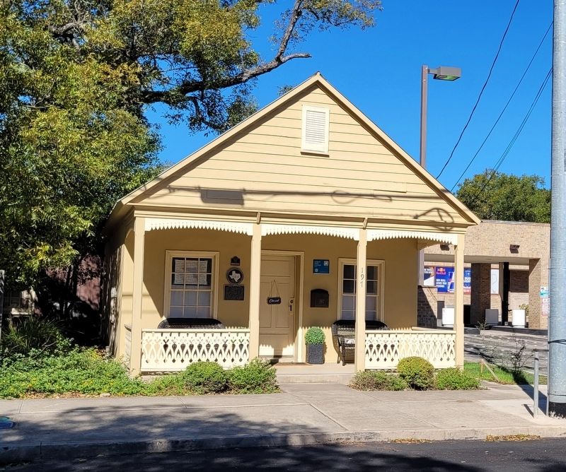 The August Dietz Cottage and Marker. Click for full size. The August Dietz Cottage and Marker image. Click for full size.