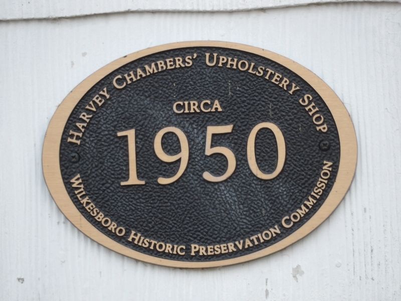 Harvey Chambers' Upholstery Shop Marker image. Click for full size.