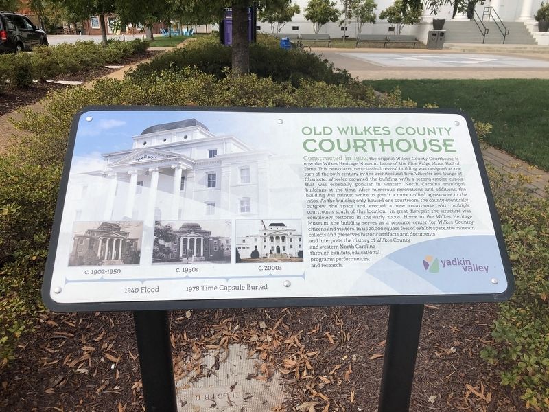 Old Wilkes County Courthouse Marker image. Click for full size.