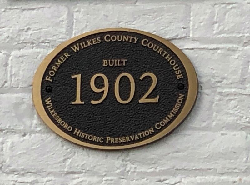 Former Wilkes County Courthouse Marker image. Click for full size.