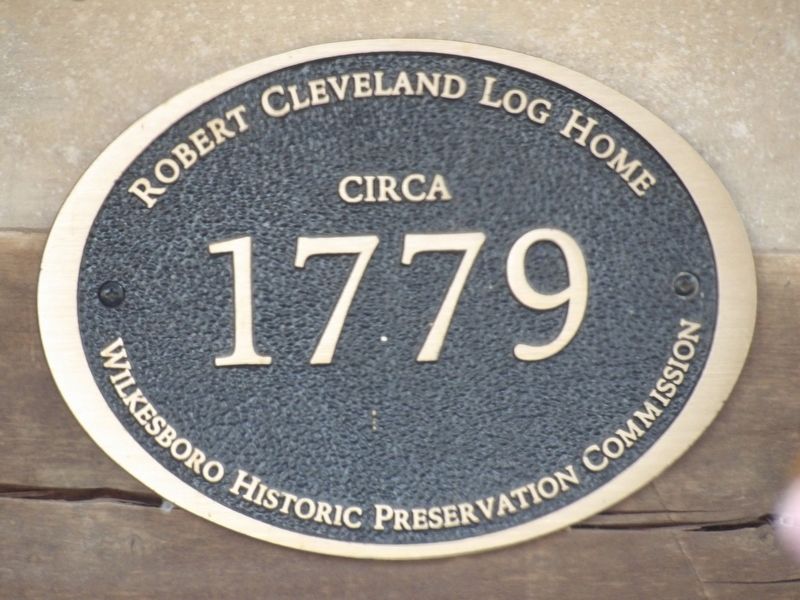 Robert Cleveland Log Home Marker image. Click for full size.