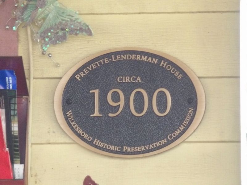 Prevette-Lenderman House Marker image. Click for full size.