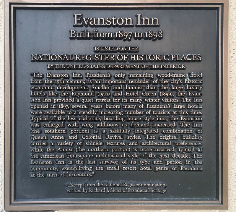 Evanston Inn Marker image. Click for full size.