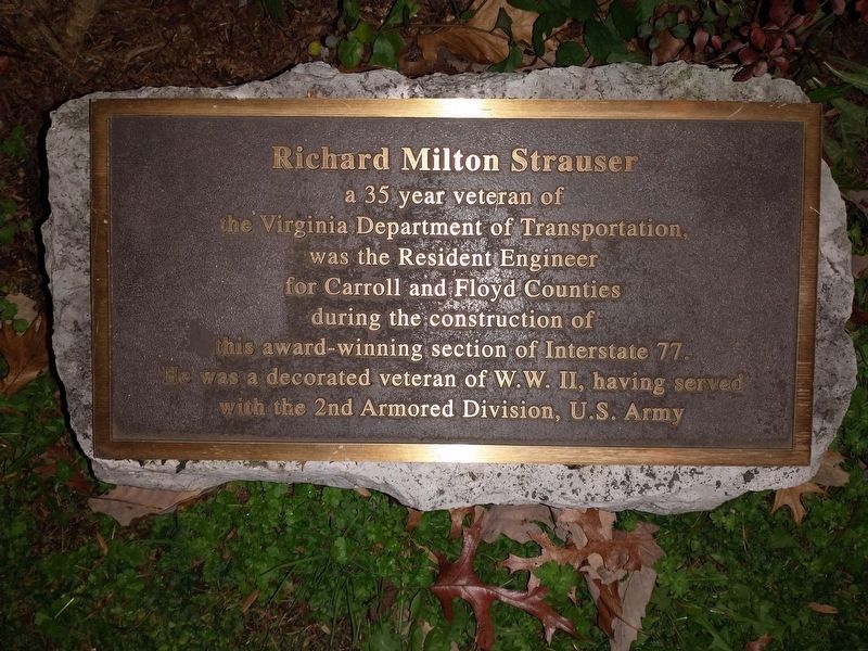 Richard Milton Strauser Marker image. Click for full size.