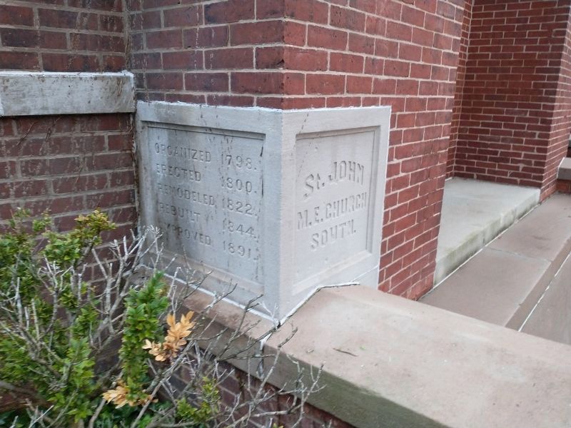 Two Early Augusta Churches Cornerstone image. Click for full size.