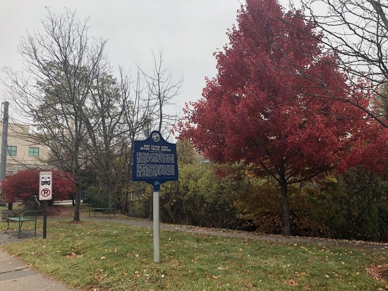 1940 Flood Ends Boone Train Service Marker image. Click for full size.