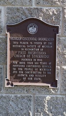 First Presbyterian Church of Stockbridge Marker. Click for full size. First Presbyterian Church of Stockbridge Marker image. Click for full size.