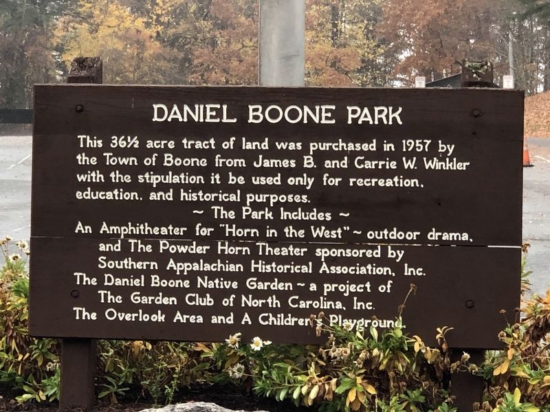 Daniel Boone Park Marker image. Click for full size.