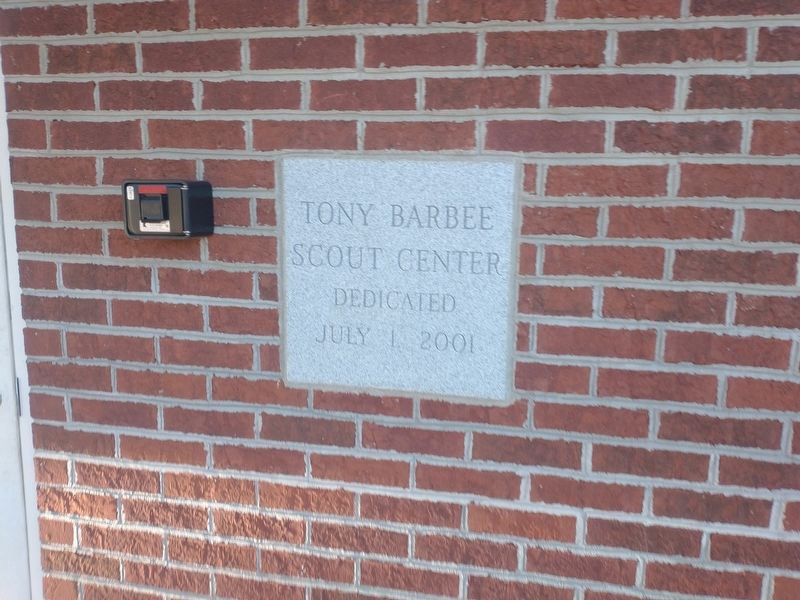 Tony Barbee Scout Center Cornerstone image. Click for full size.