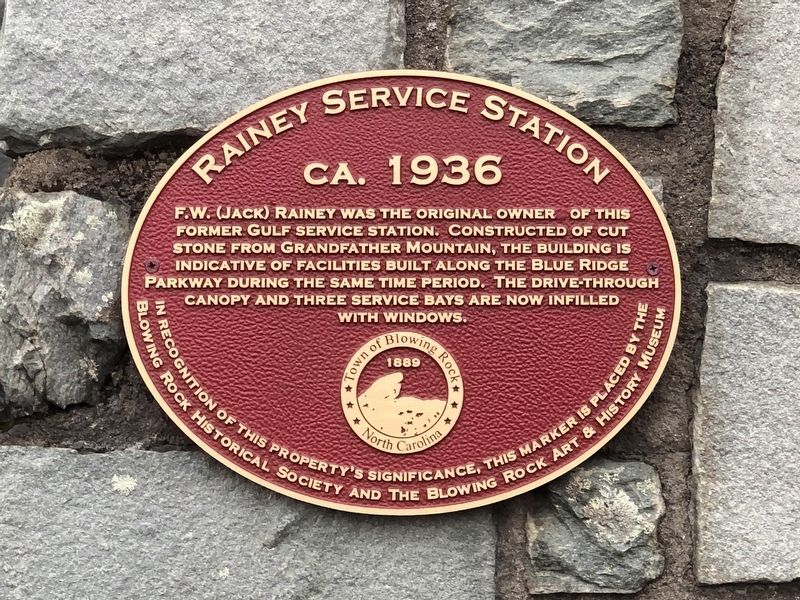 Rainey Service Station Marker image. Click for full size.