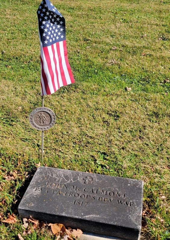 Grave of Revolutionary War Soldier<br>John McCalmont image. Click for full size.