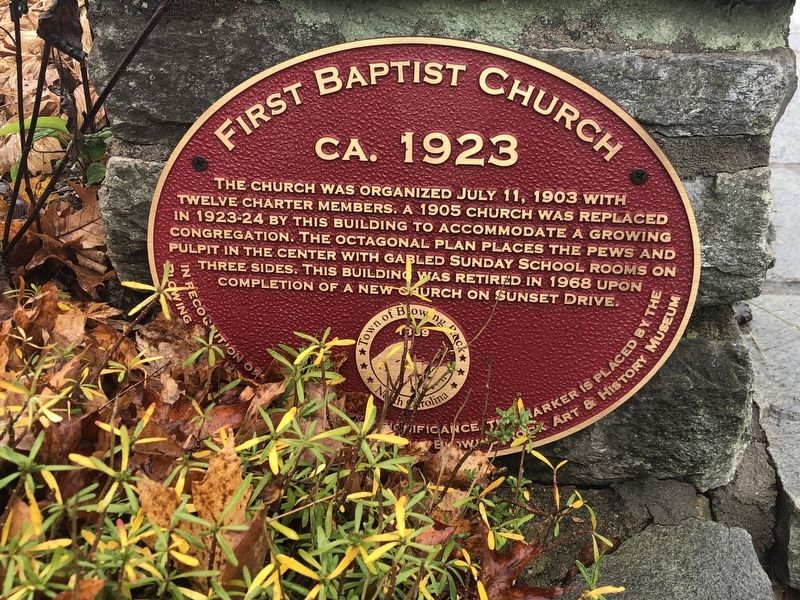 First Baptist Church Marker image. Click for full size.