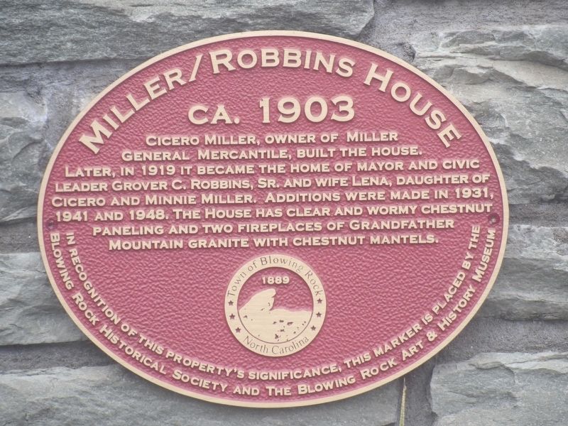 Miller/Robbins House Marker image. Click for full size.