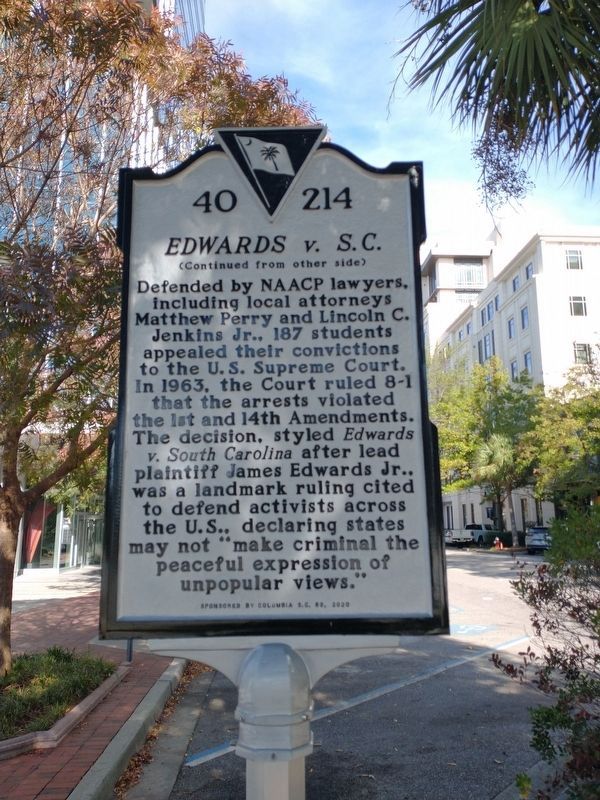 <i>Edwards v. S.C.</i> Marker image. Click for full size.