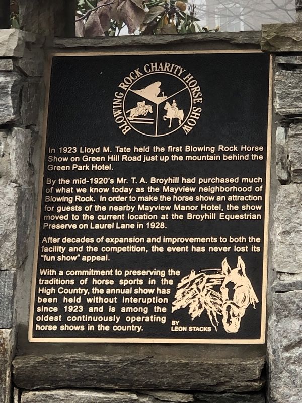 Blowing Rock Charity Horse Show Marker image. Click for full size.