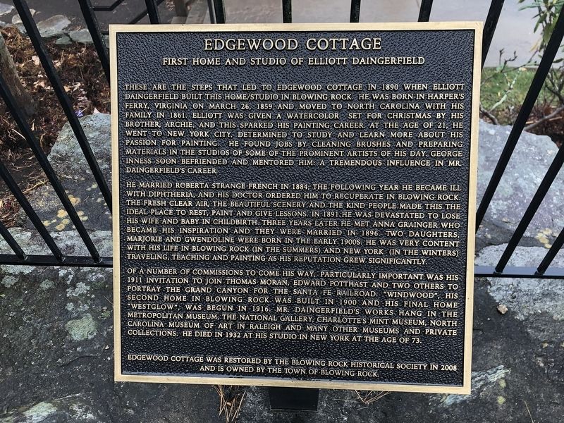 Edgewood Cottage Marker. Click for full size. Edgewood Cottage Marker image. Click for full size.