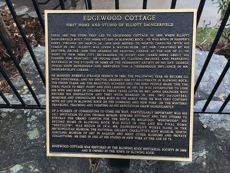 Edgewood Cottage Marker image. Click for full size.