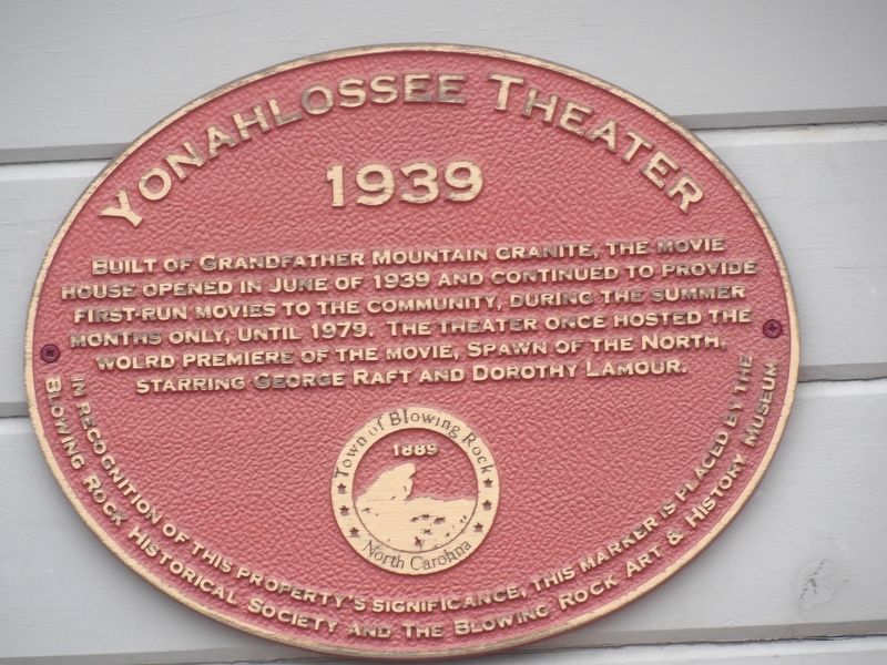 Yonahlossee Theater Marker image. Click for full size.