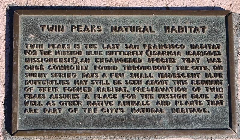 Twin Peaks Natural Habitat Marker image. Click for full size.