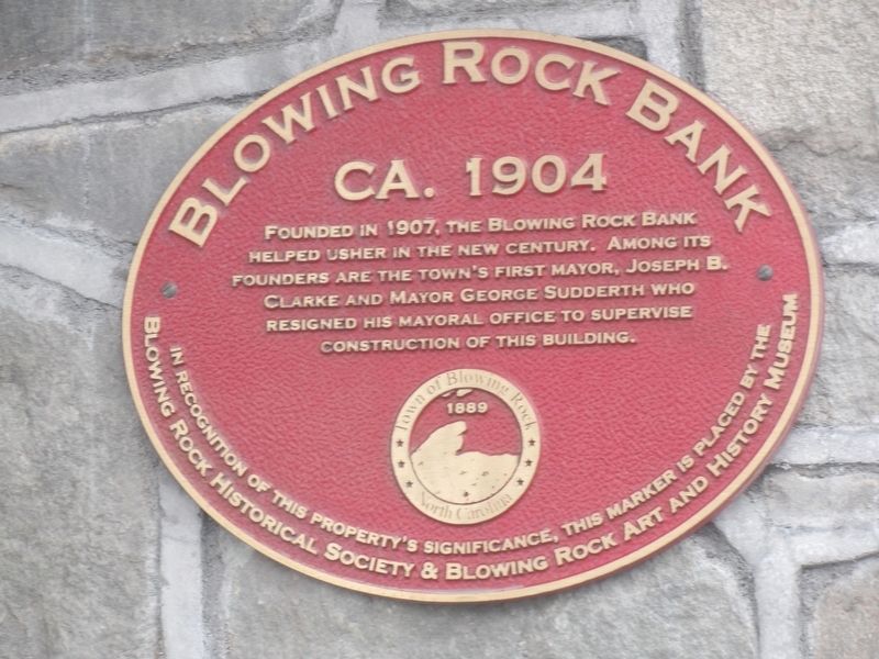Blowing Rock Bank Marker image. Click for full size.
