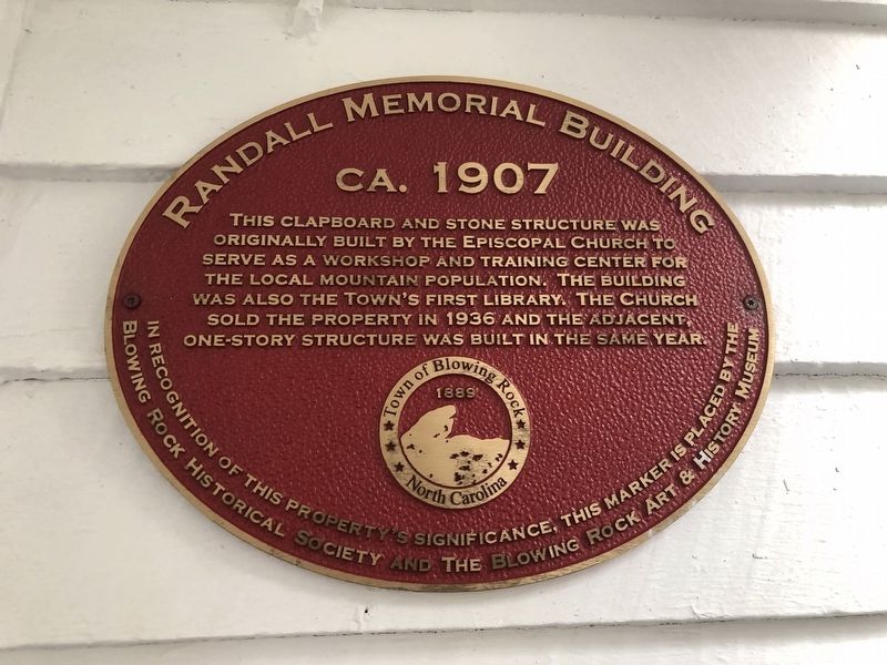 Randall Memorial Building Marker. Click for full size. Randall Memorial Building Marker image. Click for full size.