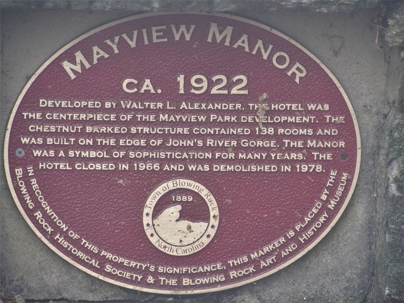 Mayview Manor Marker image. Click for full size.