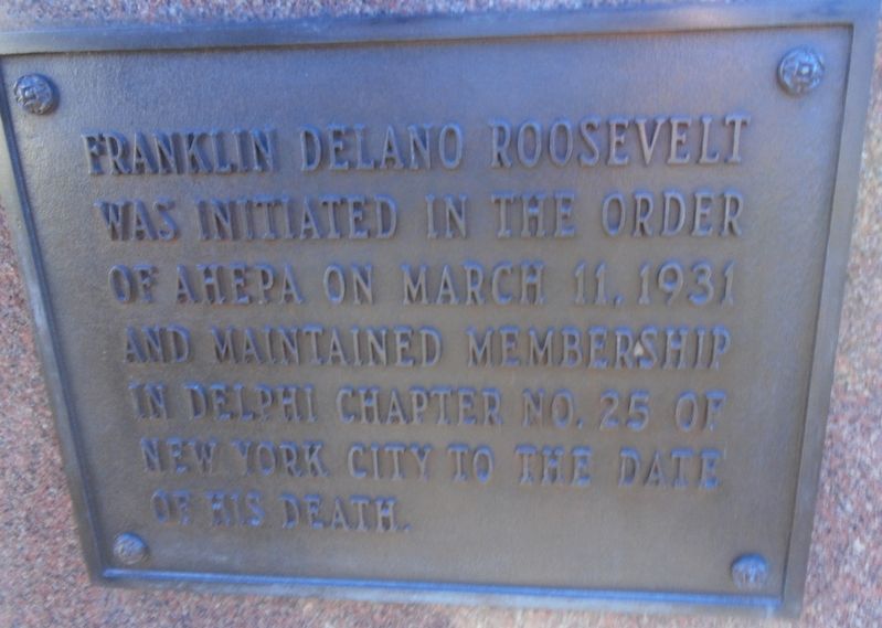 Franklin Delano Roosevelt Marker image. Click for full size.