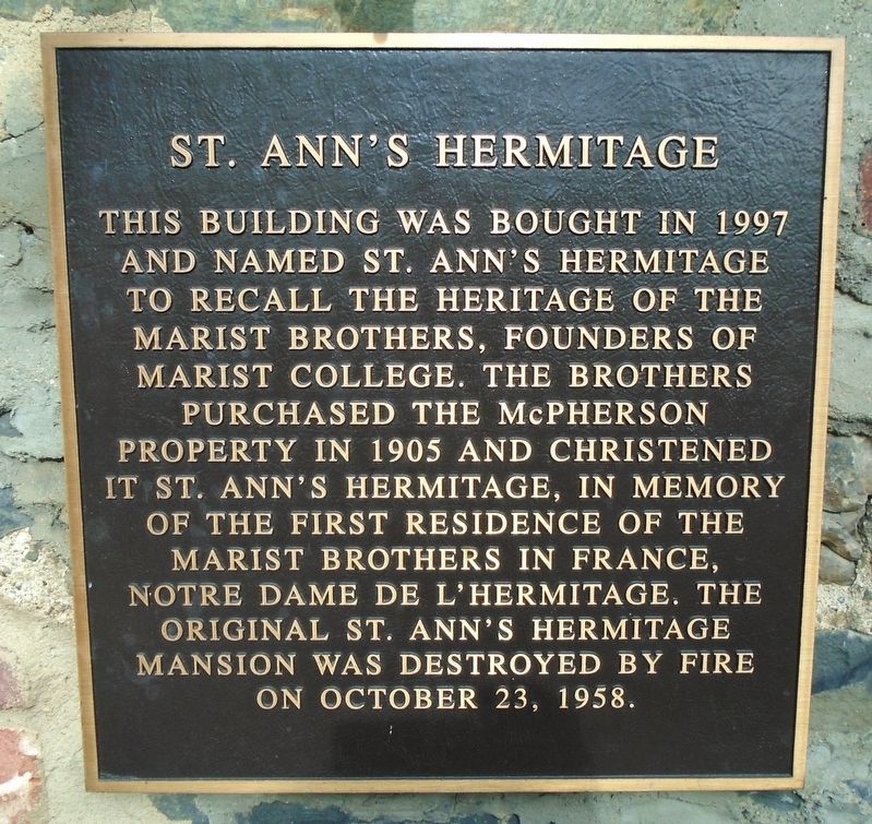 St. Ann's Hermitage Marker. Click for full size. St. Ann's Hermitage Marker image. Click for full size.