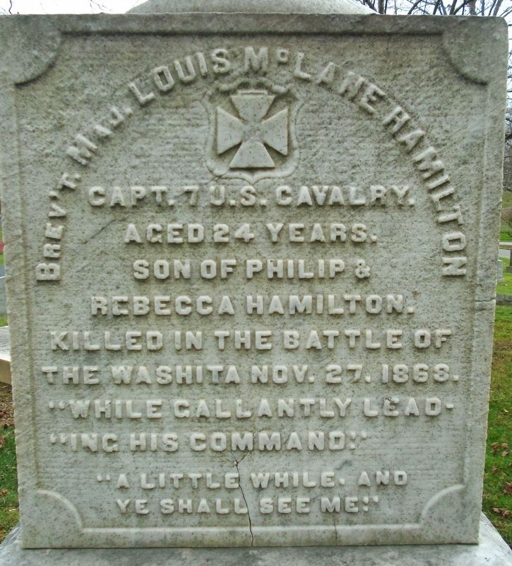 Brev't. Maj. Louis McLane Hamilton Epitaph image. Click for full size.