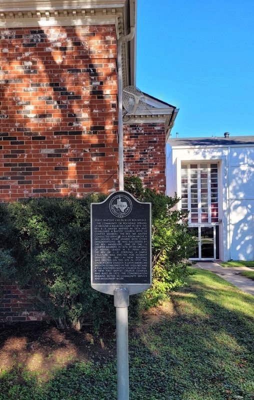 First Baptist Church of Rockdale Marker image. Click for full size.
