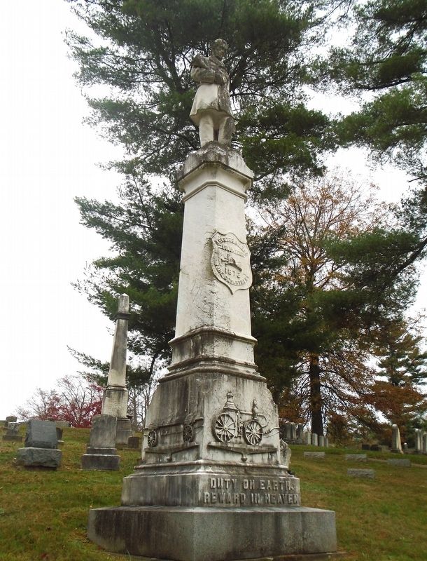 Poughkeepsie Volunteer Fire Department Monument image. Click for full size.