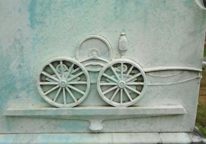 Poughkeepsie Volunteer Fire Department Monument Detail image. Click for full size.