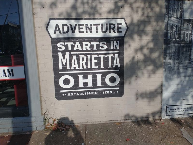Adventure Starts In Marietta Ohio Marker image. Click for full size.