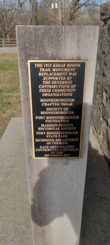 Daniel Boone's Trail Marker. Click for full size. Daniel Boone's Trail Marker image. Click for full size.