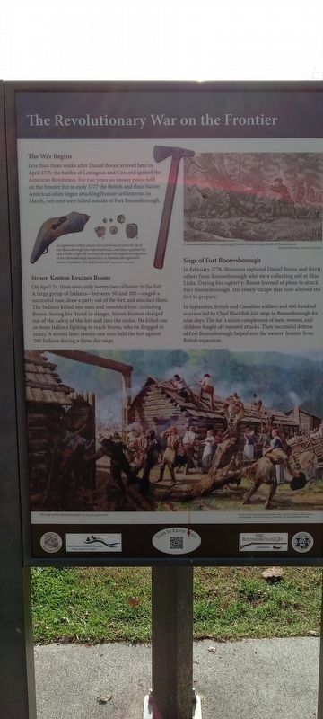 The Revolutionary War on the Frontier Marker. Click for full size. The Revolutionary War on the Frontier Marker image. Click for full size.