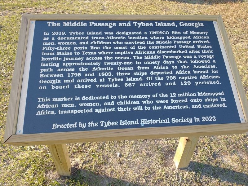 The Middle Passage and Tybee Island, Georgia Marker image. Click for full size.