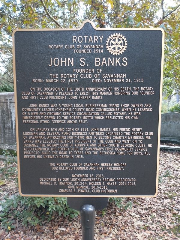 John S. Banks Marker image. Click for full size.