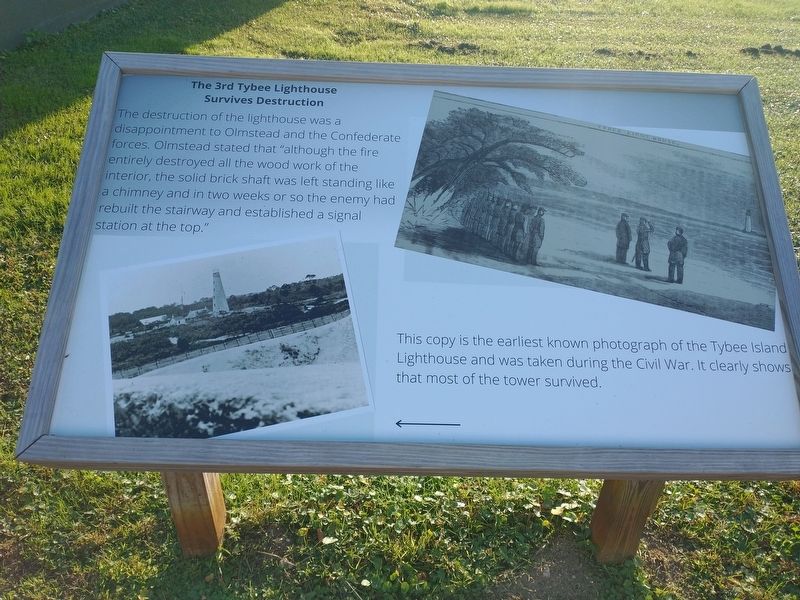 The 3rd Tybee Lighthouse Survives Destruction Marker image. Click for full size.