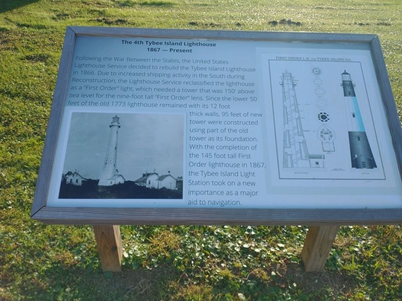 The 4th Tybee Island Lighthouse 1867-Present Marker image. Click for full size.