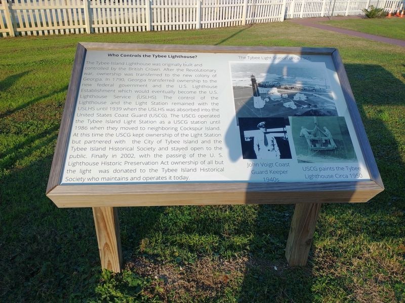 Who Controls the Tybee Lighthouse Marker image. Click for full size.