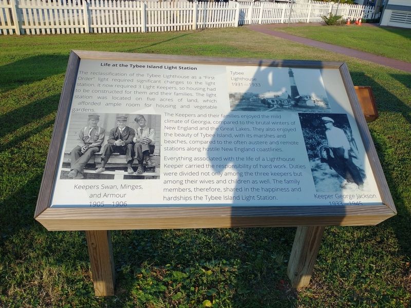 Life at the Tybee Island Light Station Marker image. Click for full size.