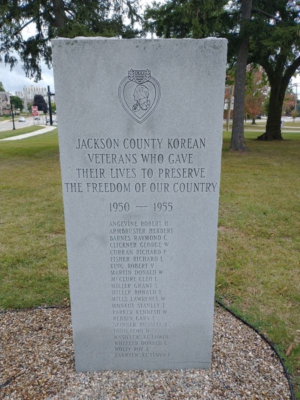 Jackson County Korean Veterans Memorial Marker image. Click for full size.