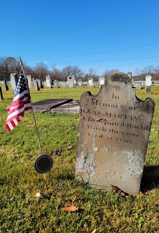 Grave of Revolutionary War Soldier<br>Isaac Martin image. Click for full size.