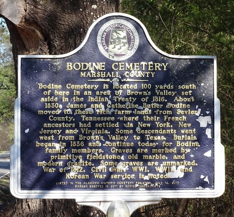 Bodine Cemetery Marker image. Click for full size.