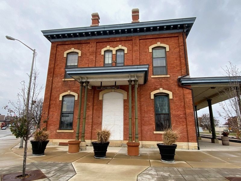 Jackson Train Station Marker. Click for full size. Jackson Train Station Marker image. Click for full size.
