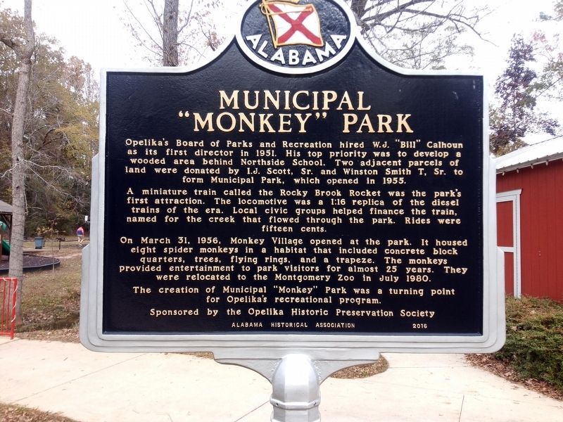 Municipal "Monkey" Park Marker image. Click for full size.